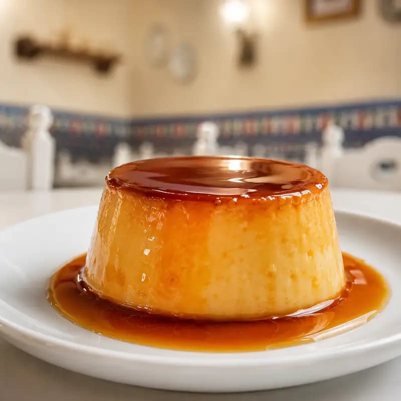 Flan de huevo con caramelo