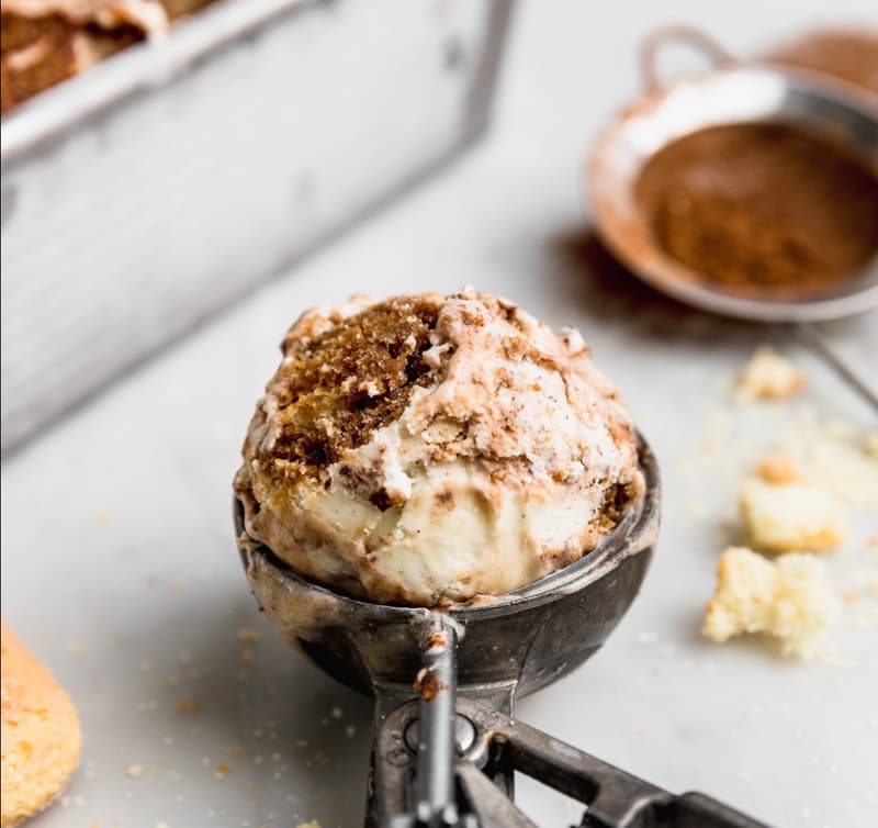 Helado tiramisú con mascarpone (sabor para elegir)